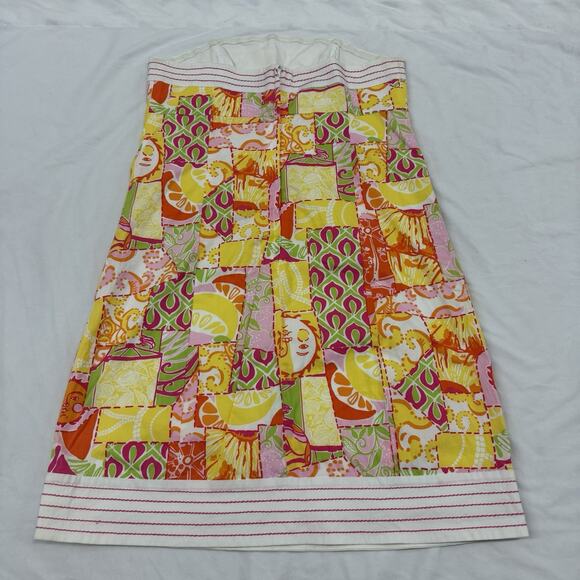 Lilly Pulitzer Size 12 Strapless Bowen Dress Happiest Hour Sun Beach Vacation - Picture 10 of 11